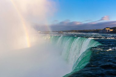 Kanada 'da Niagara Şelaleleri, At nalı Şelaleleri, Niagara Şelaleleri, Ontario, Kanada' da güneşli bir günde