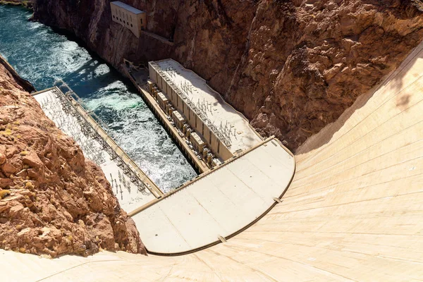 Hoover Dam Στο Κολοράντο Ποταμού Στη Νεβάδα Και Αριζόνα Σύνορα — Φωτογραφία Αρχείου