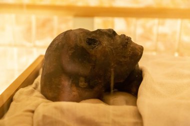 Firavun Tutankamon 'un annesi, Krallar Vadisi, Lüksemburg, Mısır' daki mezarında.