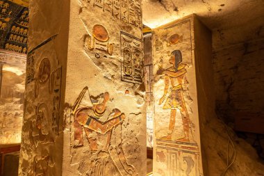 Krallar Vadisi, Luxor, Mısır 'da Firavun mezarı V. Ramses ve VI.