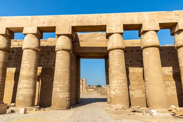 Karnak Temple Sunny Day Luxor Egypt — Zdjęcie stockowe