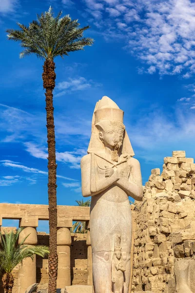 Karnak Temple Sunny Day Luxor Egypt — Zdjęcie stockowe