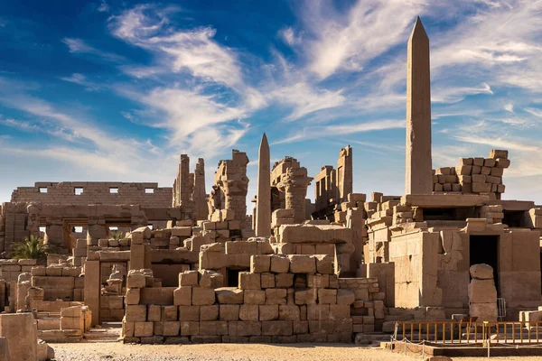 Karnak Temple Sunny Day Luxor Egypt — Zdjęcie stockowe