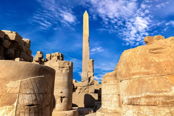 Temple Karnak Dans Une Journée Ensoleillée Louxor Egypte — Photo