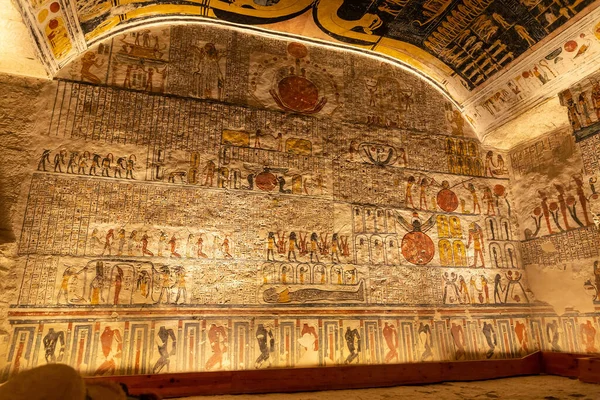 Τάφος Του Φαραώ Ραμσή Και Στην Κοιλάδα Των Βασιλέων Λούξορ — Φωτογραφία Αρχείου
