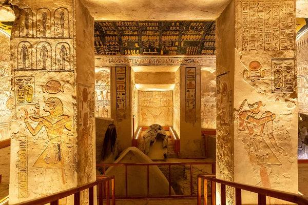 Tomba Dei Faraoni Ramses Nella Valle Dei Luxor Egitto — Foto Stock