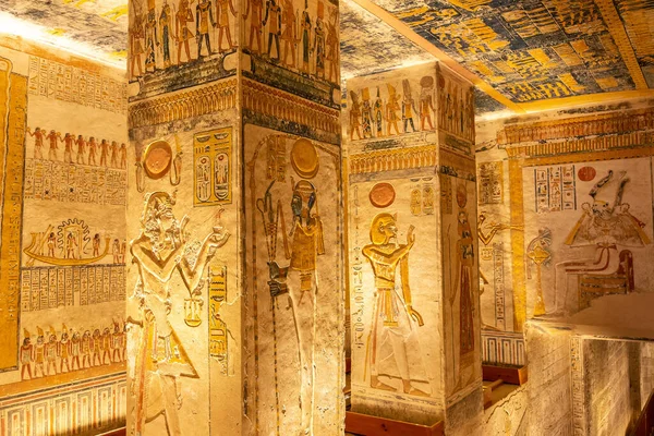 Могила Фараонів Рамесеса Долині Царів Луксора Єгипет — стокове фото