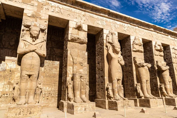 Chrám Medinet Habu Luxoru Údolí Krále Egypt — Stock fotografie