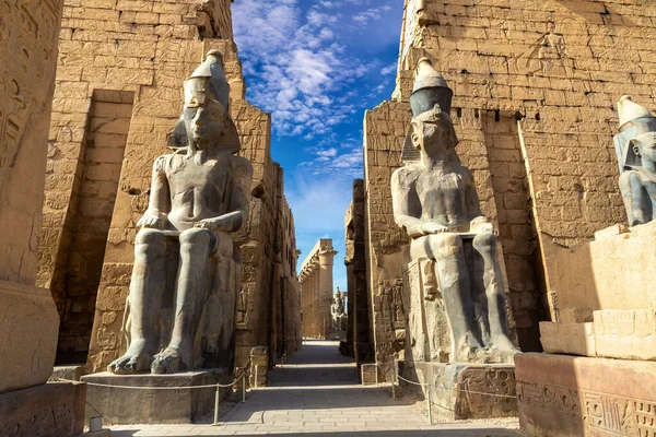 Luxor Temple Słoneczny Dzień Luxor Egipt — Zdjęcie stockowe