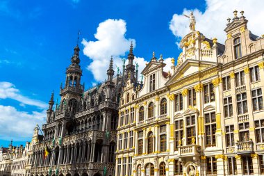 Brüksel 'deki Grand Place Güzel bir yaz günü, Belçika