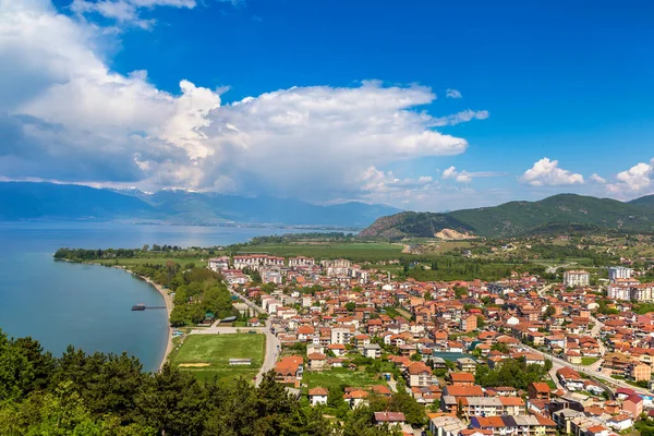 Ohrid Ciudad Lago Ohrid Hermoso Día Verano República Macedonia — Foto de Stock