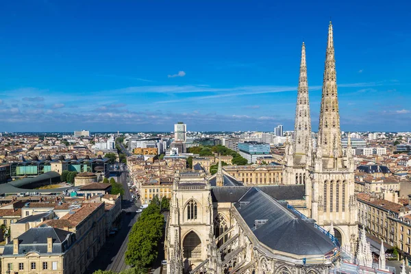 Veduta Aerea Panoramica Della Cattedrale Sant Andrea Bordeaux Una Bellissima — Foto Stock