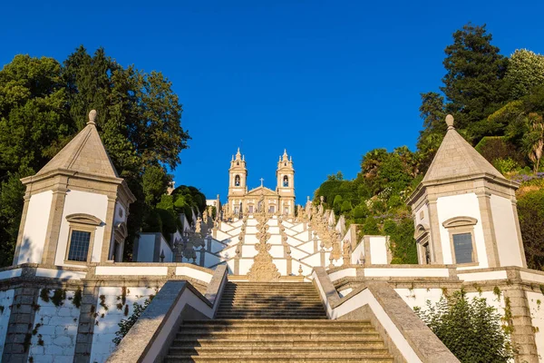 Bom Jesus Monte Monasterio Braga Hermoso Día Verano Portugal —  Fotos de Stock