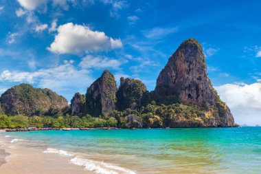 Krabi, Ao Nang, Tayland 'daki Tropikal Railay Plajı