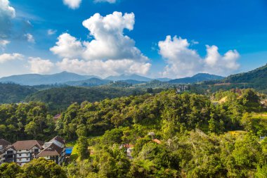 Cameron Highlands Resort, Malezya 'nın panoramik hava manzarası