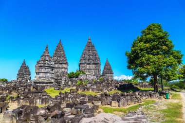 Yogyakarta şehri yakınlarındaki Prambanan tapınağı, Orta Java, Endonezya