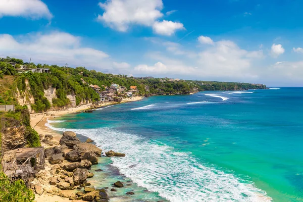 Endonezya Güneşli Bir Günde Bali Deki Rüya Diyarı Plajının Panoramik — Stok fotoğraf