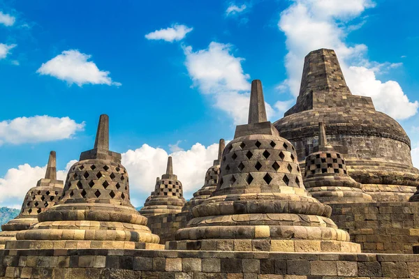 Buddist Ναός Borobudur Κοντά Στην Πόλη Yogyakarta Κεντρική Ιάβα Ινδονησία — Φωτογραφία Αρχείου