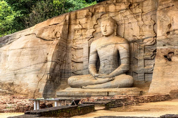 Gal Vihara Viharaya Templo Rochedo Museu Arqueológico Polonnaruwa Sri Lanka — Fotografia de Stock