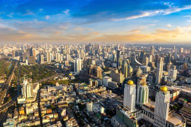 Bangkok Hava görünümünü bir yaz akşamları