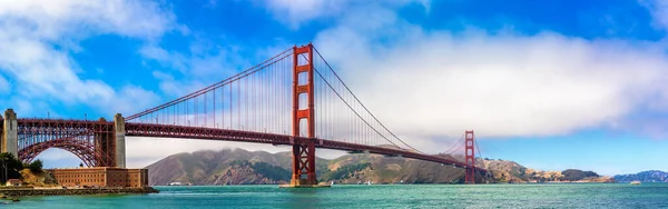 Panorama Mostu Golden Gate San Francisco Kalifornia Usa — Zdjęcie stockowe