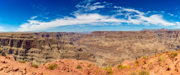 Panorama Van Guano Point Grand Canyon West Rim Een Zonnige — Stockfoto