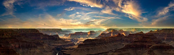 Panorama Parku Narodowego Grand Canyon Mohave Point Zachodzie Słońca Arizona — Zdjęcie stockowe