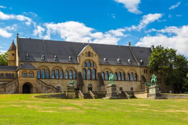 Kaiserpfalz, Goslar 'da güzel bir yaz günü, Almanya' da.