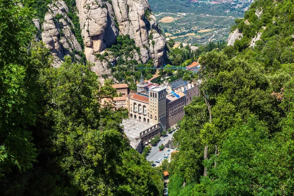 Abadía Santa Maria Montserrat Monistrol Hermoso Día Verano Cataluña España —  Fotos de Stock