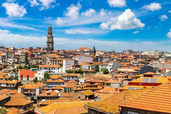 Güzel Yaz Gün Portekiz Porto Panoramik Havadan Görünümü — Stok fotoğraf