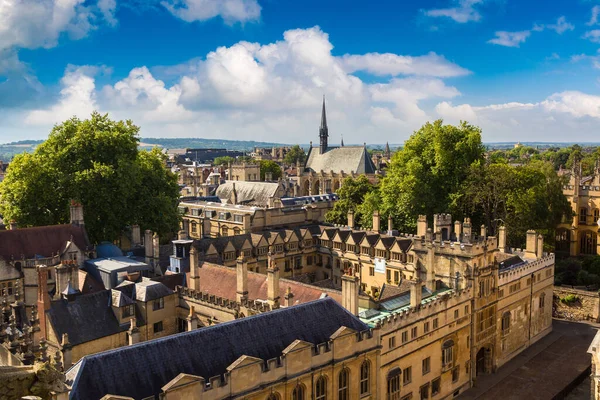 Panoramic Aerial View Oxford Beautiful Summer Day England United Kingdom — Stock Photo, Image