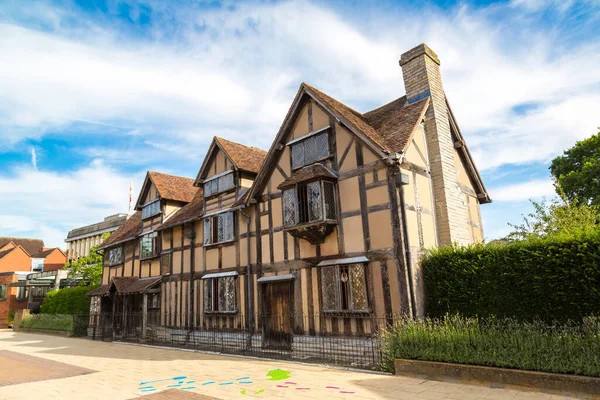 William Shakespeares Birthplace Henley Street Stratford Avon Krásný Letní Den — Stock fotografie