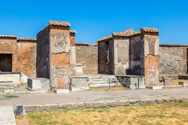 Pompeii City Destroyed 79Bc Eruption Volcano Vesuvius Italy Beautiful Summer — Stock Photo, Image