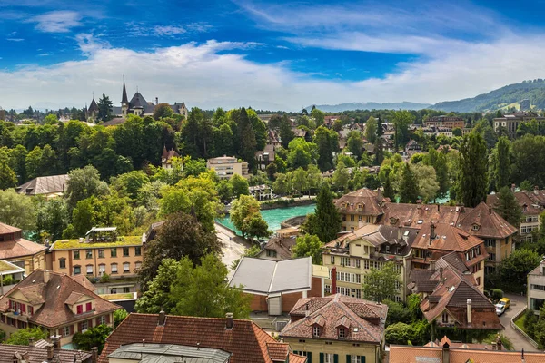 Bern Panorámás Kilátással Egy Szép Nyári Nap Svájc — Stock Fotó