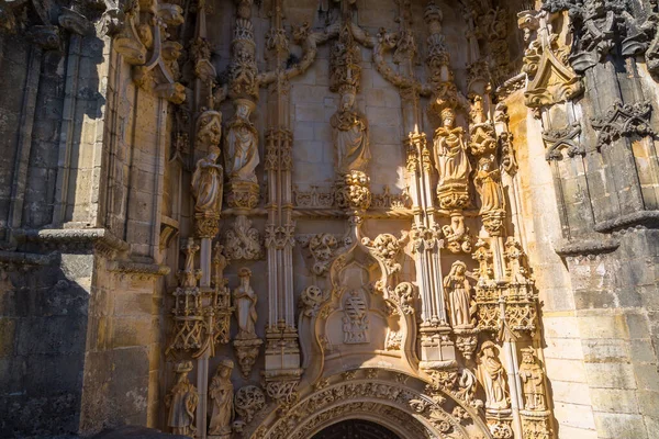 Porta Manuelina Del Convento Cristo Nel Castello Templare Medievale Tomar — Foto Stock