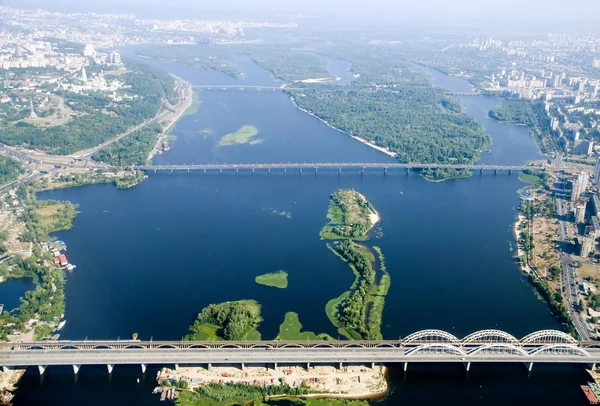 Kyiv city - aerial view. — Stock Photo, Image