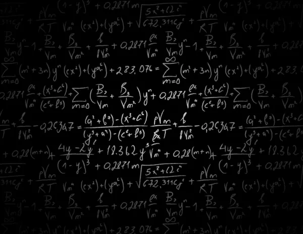 Black equation shaded background. — Stock Photo, Image