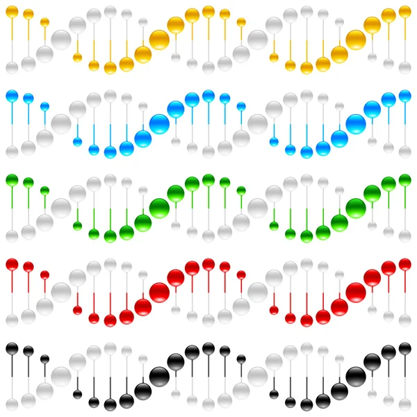 DNA molecuul schematische vectorillustratie. — Stockvector