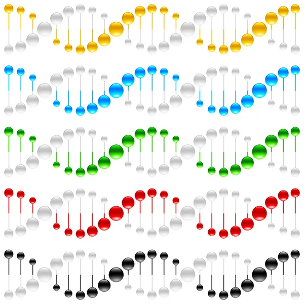 DNA molecule schematic vector illustration. — Stock Vector