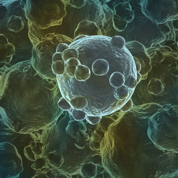 Viruses on blurred background. — Stock Photo, Image