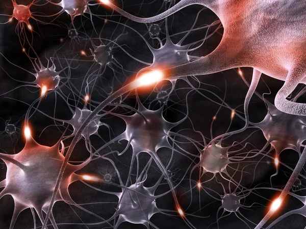 3d representación ilustración de neuronas . —  Fotos de Stock