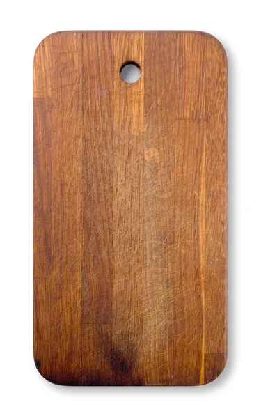 Tablero de madera de corte usado antiguo —  Fotos de Stock