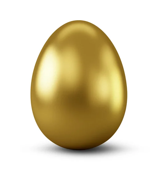 Golden egg isolated on white background. — Stock Photo, Image