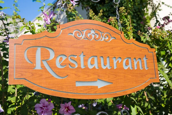 Açık hava restoranı işaretçi — Stok fotoğraf