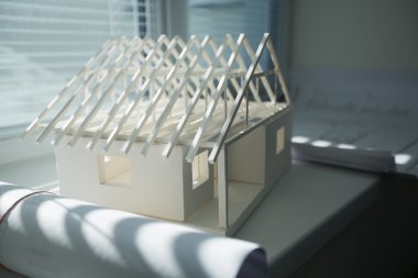 bir evin kağıt model
