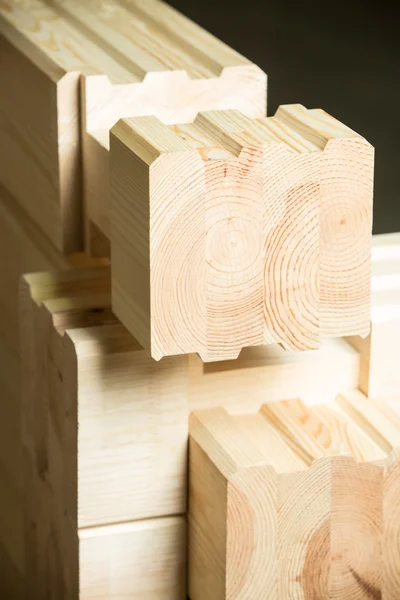 胶合的木结构的元素 — 图库照片