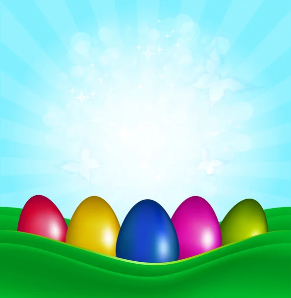 Easter Color Eggs — Stock Vector