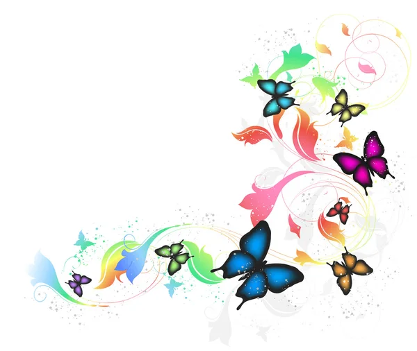 Background With Butterflies — Stock Vector