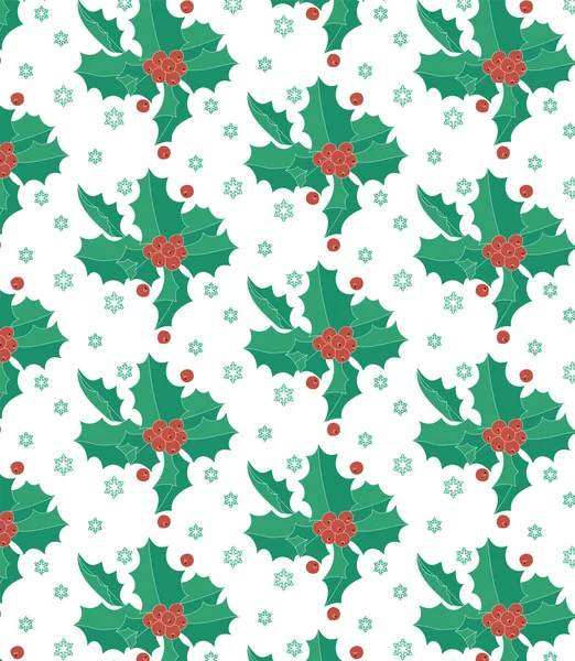 Baies rouges de Noël sans couture — Image vectorielle