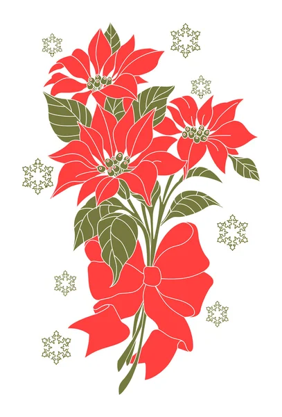 Fleur de nuit de Noël — Image vectorielle